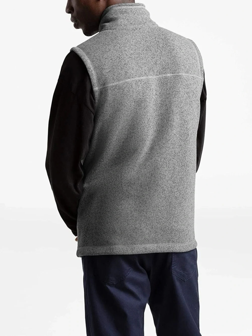 The North Face Men's Heather Gray Fleece Vest